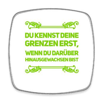 wachse über dich hinaus - Viereckiger Kühlschrankmagnet - Weiß - Vorne