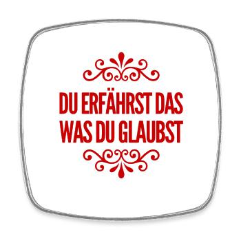 kontrolliere deinen Glauben - Viereckiger Kühlschrankmagnet - Weiß - Vorne