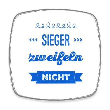 vor dir steht ein Sieger - Viereckiger Kühlschrankmagnet - Weiß - Vorne