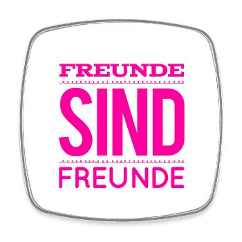 Freunde sind genial - Viereckiger Kühlschrankmagnet - Weiß - Vorne