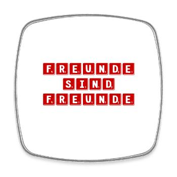 ich liebe meine Freunde - Viereckiger Kühlschrankmagnet - Weiß - Vorne