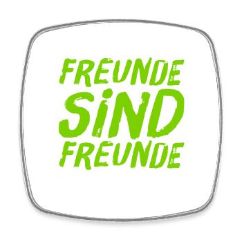 Freunde sind toll - Viereckiger Kühlschrankmagnet - Weiß - Vorne