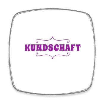endlich Kundschaft - Viereckiger Kühlschrankmagnet - Weiß - Vorne