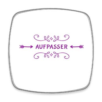 Beschützer - Viereckiger Kühlschrankmagnet - Weiß - Vorne