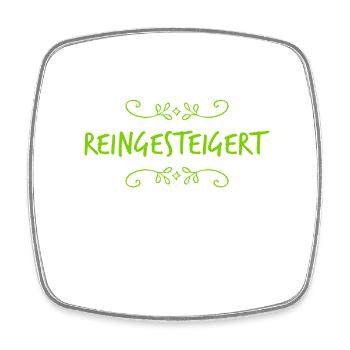 reingesteigert - Viereckiger Kühlschrankmagnet - Weiß - Vorne