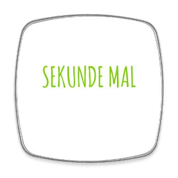 Sekunde - Viereckiger Kühlschrankmagnet - Weiß - Vorne