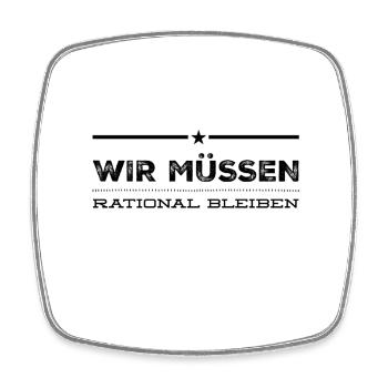 rational ist wunderbar - Viereckiger Kühlschrankmagnet - Weiß - Vorne