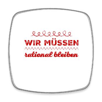 rational ist großartig - Viereckiger Kühlschrankmagnet - Weiß - Vorne
