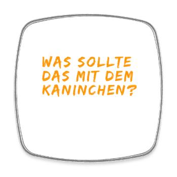 rätselhaftes Kaninchen - Viereckiger Kühlschrankmagnet - Weiß - Vorne