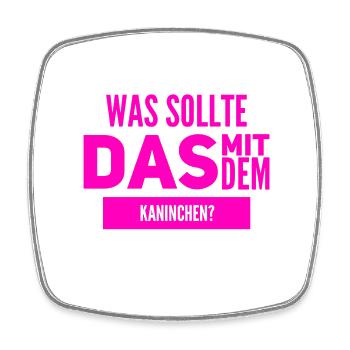 das Rätsel mit dem Kaninchen - Viereckiger Kühlschrankmagnet - Weiß - Vorne