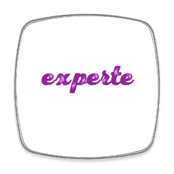 so sieht ein Experte aus - Viereckiger Kühlschrankmagnet - Weiß - Vorne