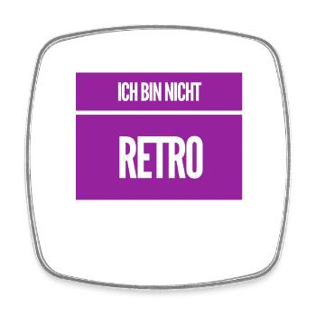 nicht retro - Viereckiger Kühlschrankmagnet - Weiß - Vorne