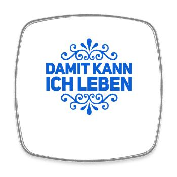 Gleichgültigkeit - Viereckiger Kühlschrankmagnet - Weiß - Vorne