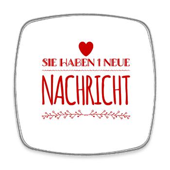 die Post ist da - Viereckiger Kühlschrankmagnet - Weiß - Vorne