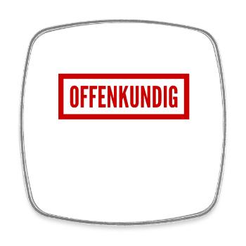 offenkundig - Viereckiger Kühlschrankmagnet - Weiß - Vorne