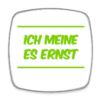 das ist mein voller Ernst - Viereckiger Kühlschrankmagnet - Weiß - Vorne