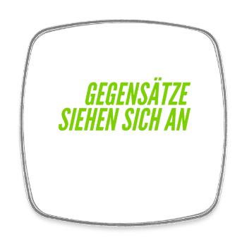 Gegensätze ziehen sich an - Viereckiger Kühlschrankmagnet - Weiß - Vorne