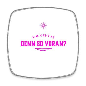 entwickelst du dich? - Viereckiger Kühlschrankmagnet - Weiß - Vorne