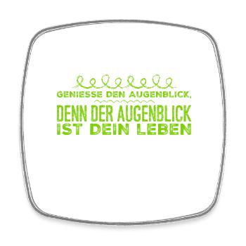 genieße den Moment - Viereckiger Kühlschrankmagnet - Weiß - Vorne