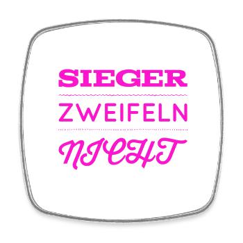 vor dir steht ein Gewinner - Viereckiger Kühlschrankmagnet - Weiß - Vorne