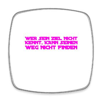 das Ziel kennen - Viereckiger Kühlschrankmagnet - Weiß - Vorne