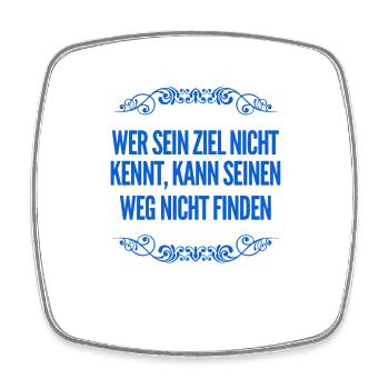 du findest dein Ziel - Viereckiger Kühlschrankmagnet - Weiß - Vorne