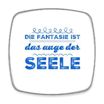 Fantasie geht immer - Viereckiger Kühlschrankmagnet - Weiß - Vorne