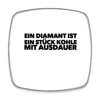 Ausdauer ist mein Ding - Viereckiger Kühlschrankmagnet - Weiß - Vorne