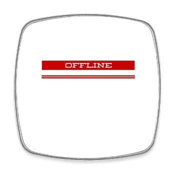 offline ist super - Viereckiger Kühlschrankmagnet - Weiß - Vorne