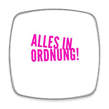 es läuft super - Viereckiger Kühlschrankmagnet - Weiß - Vorne