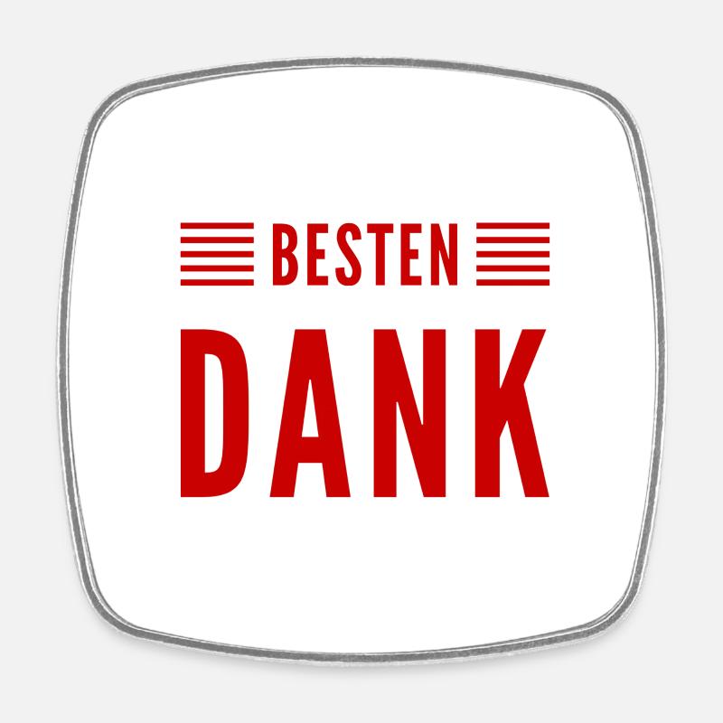 vielen Dank - Viereckiger Kühlschrankmagnet - Weiß