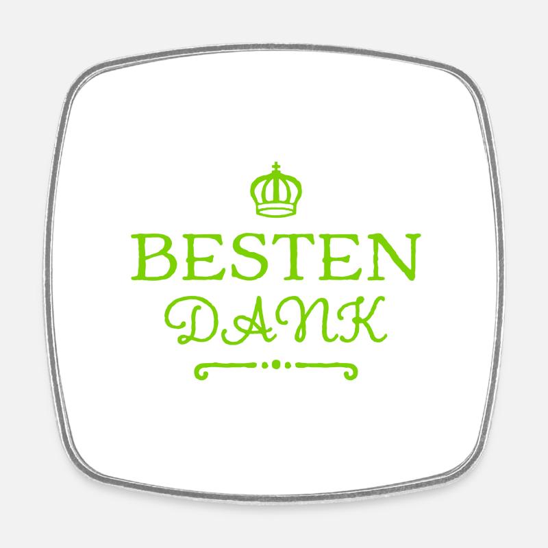 ich danke dir - Viereckiger Kühlschrankmagnet - Weiß