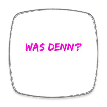 was ist denn los? - Viereckiger Kühlschrankmagnet - Weiß - Vorne