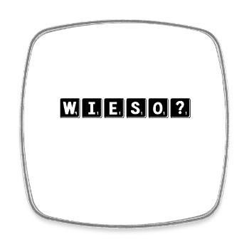 warum? - Viereckiger Kühlschrankmagnet - Weiß - Vorne
