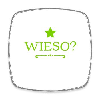 aus welchem Grund? - Viereckiger Kühlschrankmagnet - Weiß - Vorne