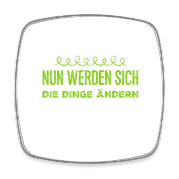 es geht voran - Viereckiger Kühlschrankmagnet - Weiß - Vorne