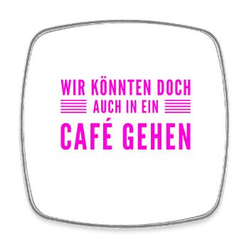 Bock auf einen Kaffee? - Viereckiger Kühlschrankmagnet - Weiß - Vorne