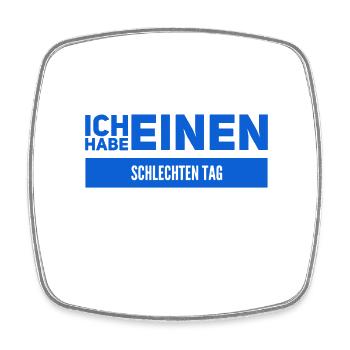 schlechte Laune - Viereckiger Kühlschrankmagnet - Weiß - Vorne