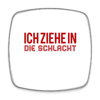 die Schlacht wartet - Viereckiger Kühlschrankmagnet - Weiß - Vorne