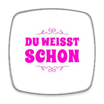 wir verstehen uns - Viereckiger Kühlschrankmagnet - Weiß - Vorne