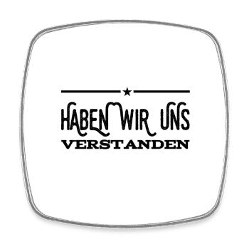 Gibt es noch Unklarheiten? - Viereckiger Kühlschrankmagnet - Weiß - Vorne