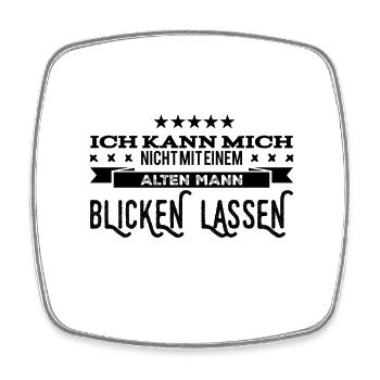 keine alten Männer - Viereckiger Kühlschrankmagnet - Weiß - Vorne