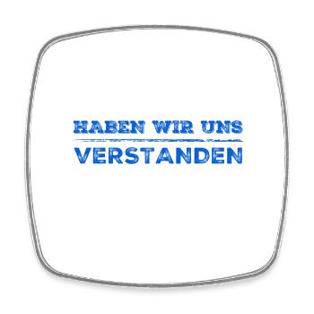 Gibt es offene Fragen? - Viereckiger Kühlschrankmagnet - Weiß - Vorne
