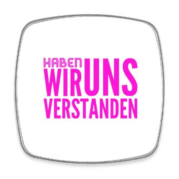 Hast du zugehört? - Viereckiger Kühlschrankmagnet - Weiß - Vorne