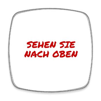 kuck nach oben - Viereckiger Kühlschrankmagnet - Weiß - Vorne