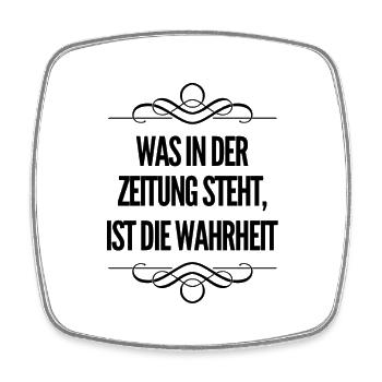 die lieben Medien - Viereckiger Kühlschrankmagnet - Weiß - Vorne