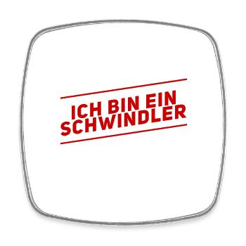 ich schwindele gern - Viereckiger Kühlschrankmagnet - Weiß - Vorne