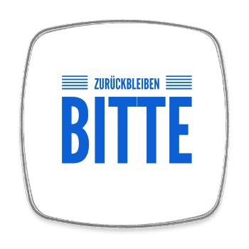 nicht Näherkommen - Viereckiger Kühlschrankmagnet - Weiß - Vorne