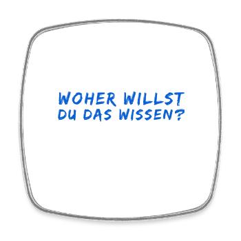 wie meinst du das - Viereckiger Kühlschrankmagnet - Weiß - Vorne