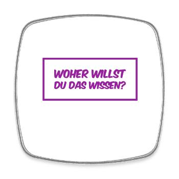 wie kannst du das sagen - Viereckiger Kühlschrankmagnet - Weiß - Vorne